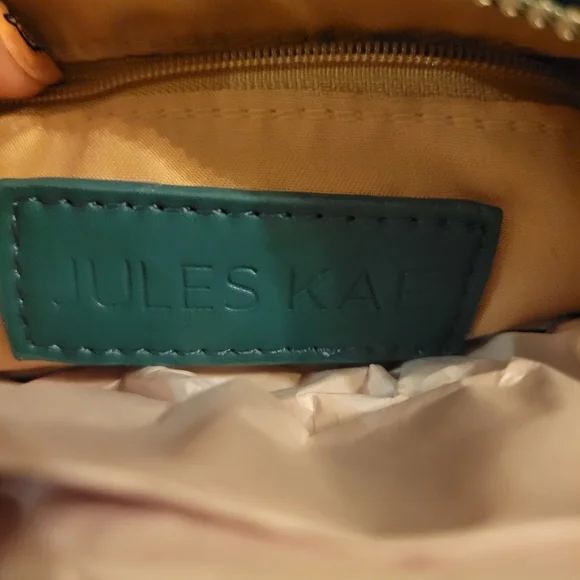 NWT JULES KAE BECCA CRYSTAL SHOULDER BAG, EMERALD - Picture 8 of 10